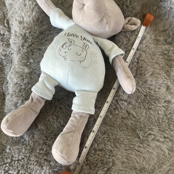 Demdaco Tough Guy Rino Buddy Plush Baby Toy I LOVE YOU 10” - Picture 6 of 6